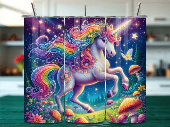 Ainbow Magical Unicorn Fantasy Tumbler