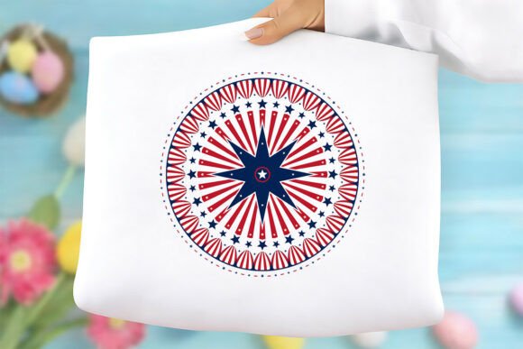 American Flag Mandala Digital Free Png: A Modern Design for Creative and Commercial Use