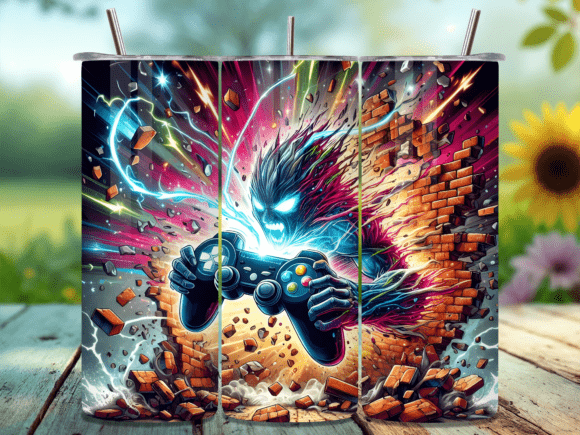 Angry Gamer Shadow Beast Skinny Tumbler