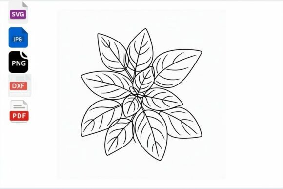 Basil Plant Outline SVG Digital Download: A Versatile Tool for Creative Projects