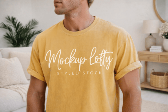 Comfort Colors 1717 Mustard Shirt Mockup: A Versatile Tool for Design and Branding