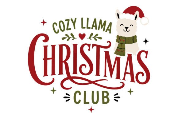 Cozy Llama Christmas Club Design: A Festive Addition to Holiday Creations