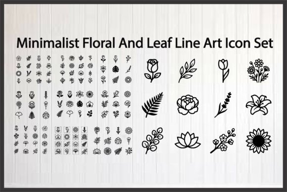 Cute Botanical Line Art Set
