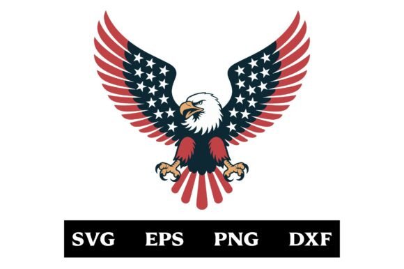 Embrace the Spirit of Freedom: The American Flag Eagle Side View SVG