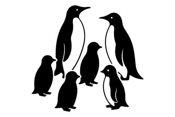 Free Penguins Clipart Vector Silhouette: A Versatile Resource for Creative Projects