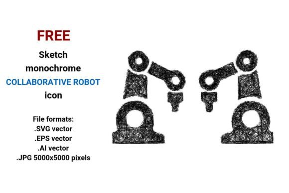 FREE Sketch Collaborative Robot Icon: A Versatile Tool for Designers and Developers