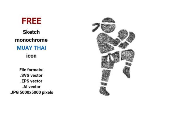 FREE Sketch Muay Thai Icon: A Versatile Tool for Designers and Creators