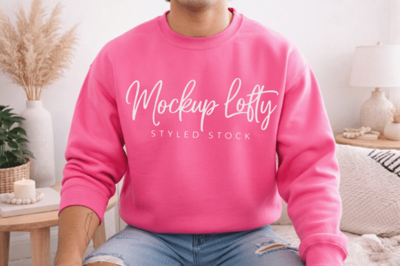 Heliconia Gildan 18000 Sweatshirt Mockup