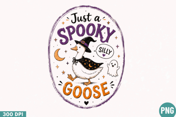 Just a Spooky Goose PNG, Halloween Goose: A Creative Asset for Print-on-Demand Success