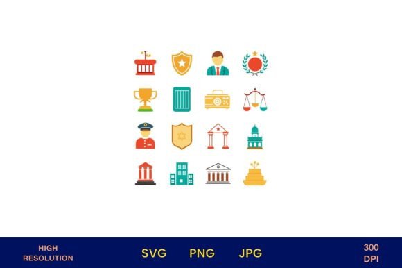 Law and Justice Icons Set: A Practical Resource for Designers, Educators, and Professionals