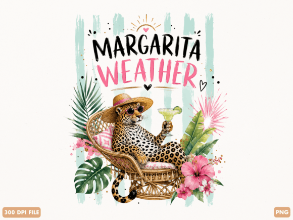 Margarita Weather Leopard Summer PNG: A Versatile Design for Modern Creators
