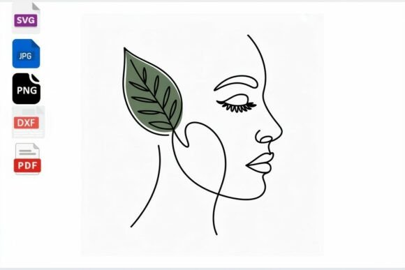 Minimalist Woman Face Line Art SVG: A Versatile Design for Creative Projects