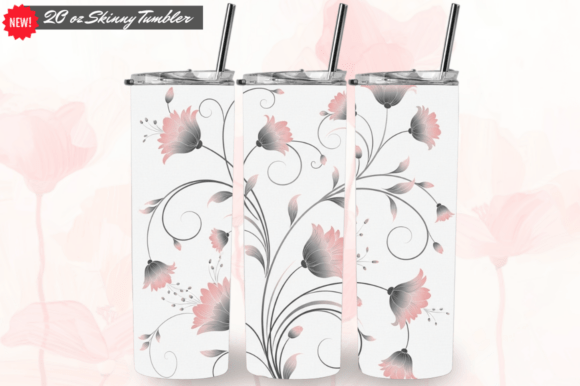 Moody Floral Smoke Flower Tumbler Wraps: A Versatile Design for Custom Drinkware