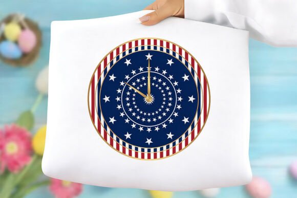 Patriotic Star Clock Free PNG: A Versatile Design for Your Projects