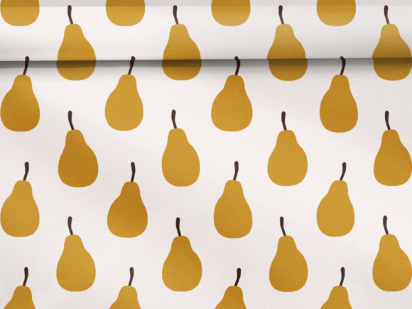 Seamless Pears on Light Pastel Paper
