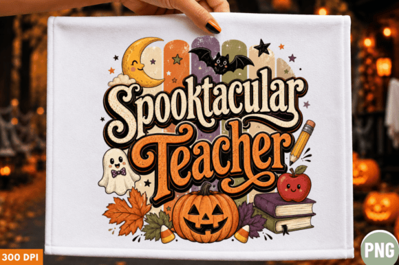 Spooktacular Teacher Halloween PNG