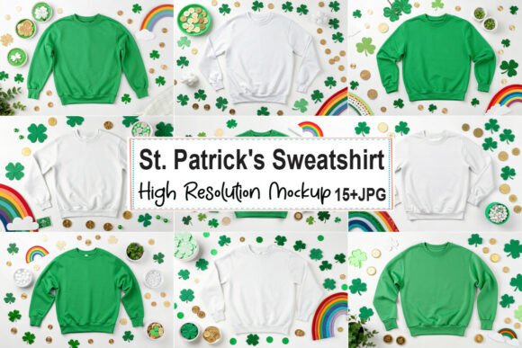 St. Patrick’s Sweatshirt Mockup Bundle 6