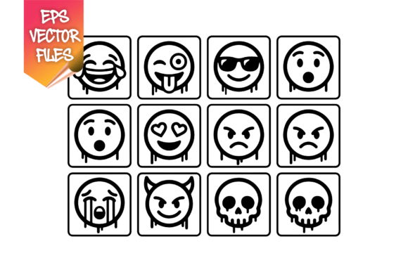 Urban Reaction Emoji Cards – Graffiti