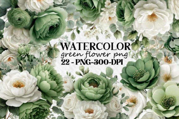 Watercolor Green Flower Png Bundle: A Strategic Resource for Creative and Business Needs
