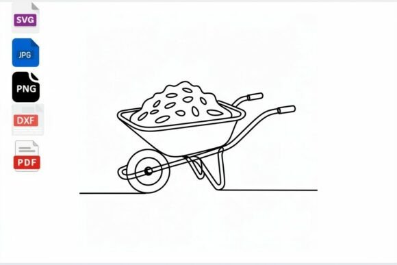 Wheelbarrow Filled with Dirt SVG Clipart: A Versatile Tool for Modern Creators