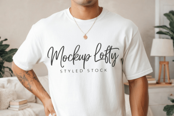 White Comfort Colors 1717 T-shirt Mockup: A Versatile Tool for Designers and Brands