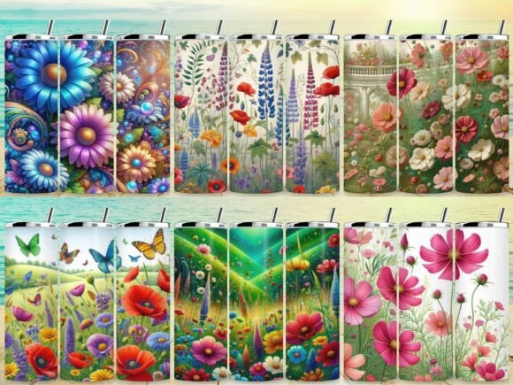 Wildflowers 20oz Tumbler Wrap Bundle