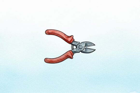 Wire Cutting Pliers Isolated on White: A Versatile Design for Creative Projects