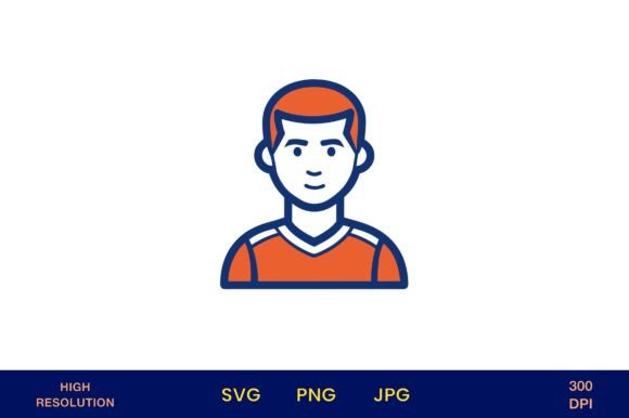 Young Male in Sports Jersey Vector Art: A Practical Asset for Designers and Creators